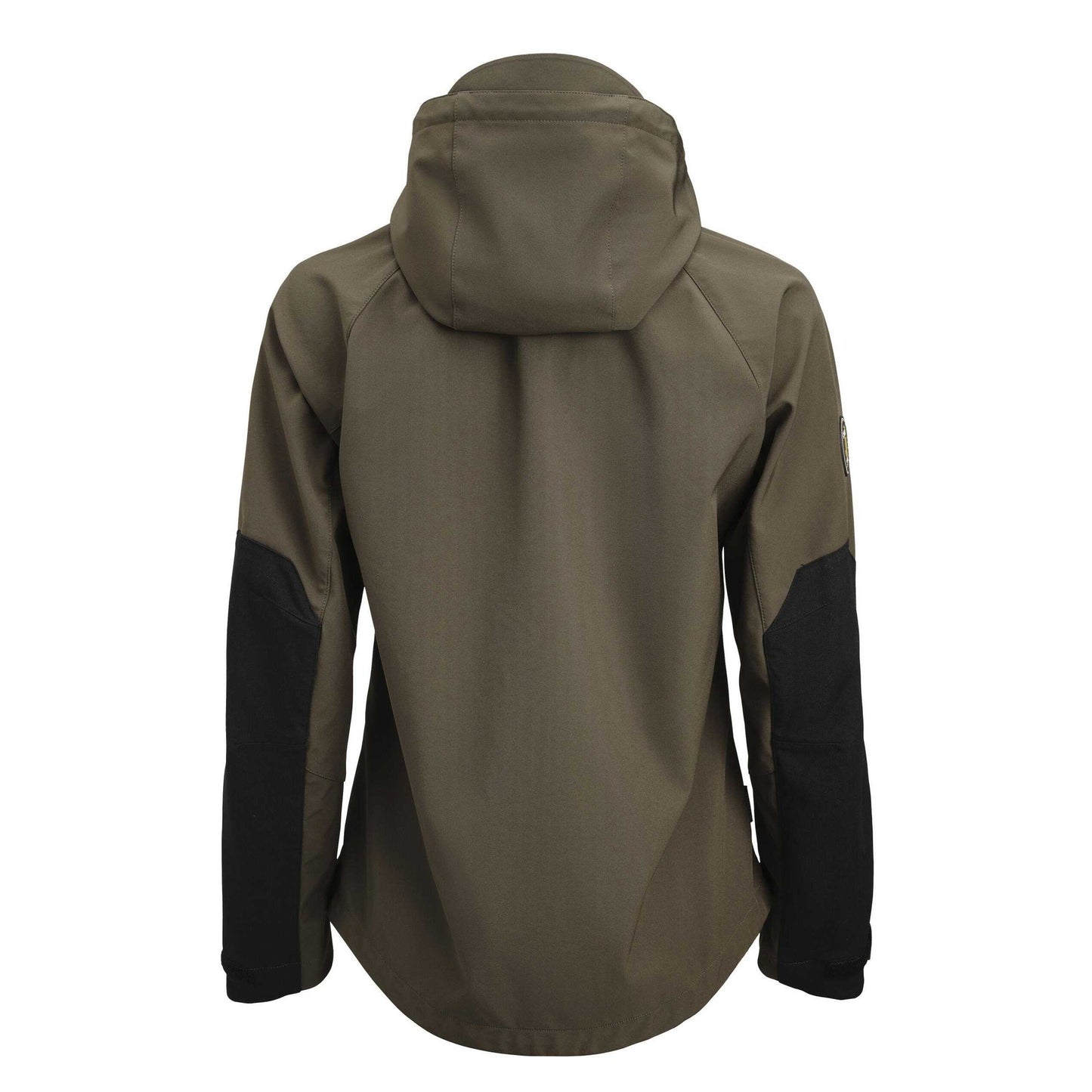 Olive Green-Black - Back - Jobman Womens-Ladies Oxygen Soft Shell Jacket