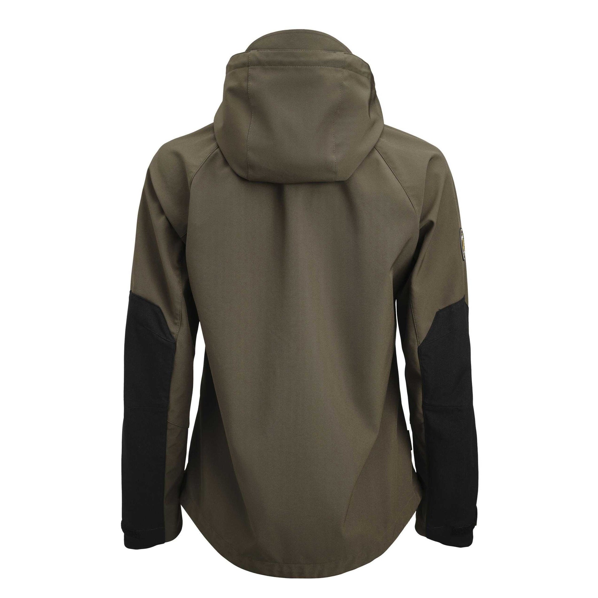 Olive Green-Black - Back - Jobman Womens-Ladies Oxygen Soft Shell Jacket