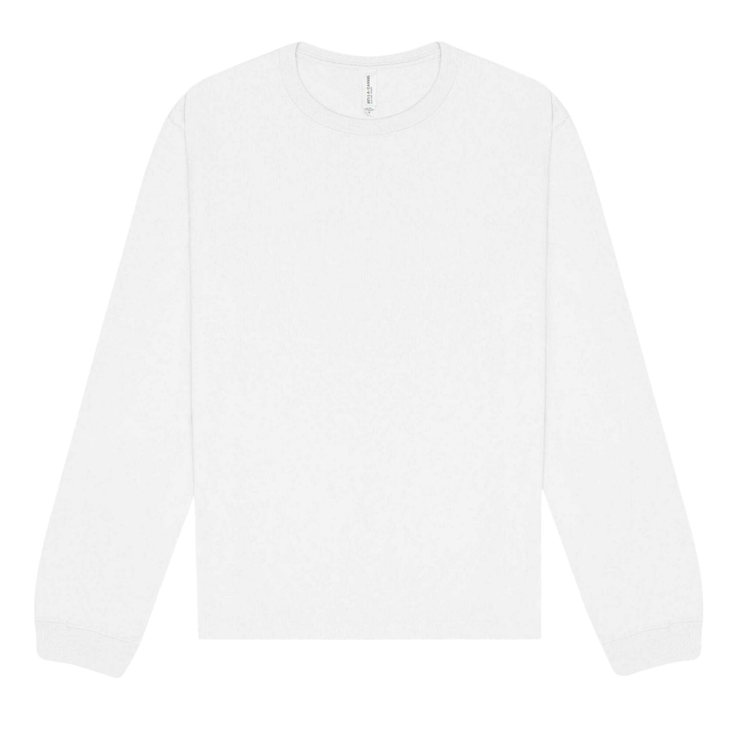 White - Front - Bella + Canvas Unisex Adult Heavy Long-Sleeved T-Shirt