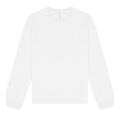 White - Front - Bella + Canvas Unisex Adult Heavy Long-Sleeved T-Shirt