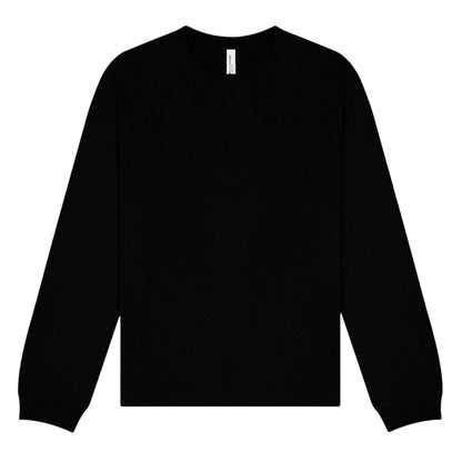 Black - Front - Bella + Canvas Unisex Adult Heavy Long-Sleeved T-Shirt
