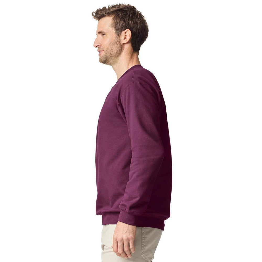 Maroon - Side - Gildan Unisex Adult Softstyle Midweight Quarter Zip Sweatshirt