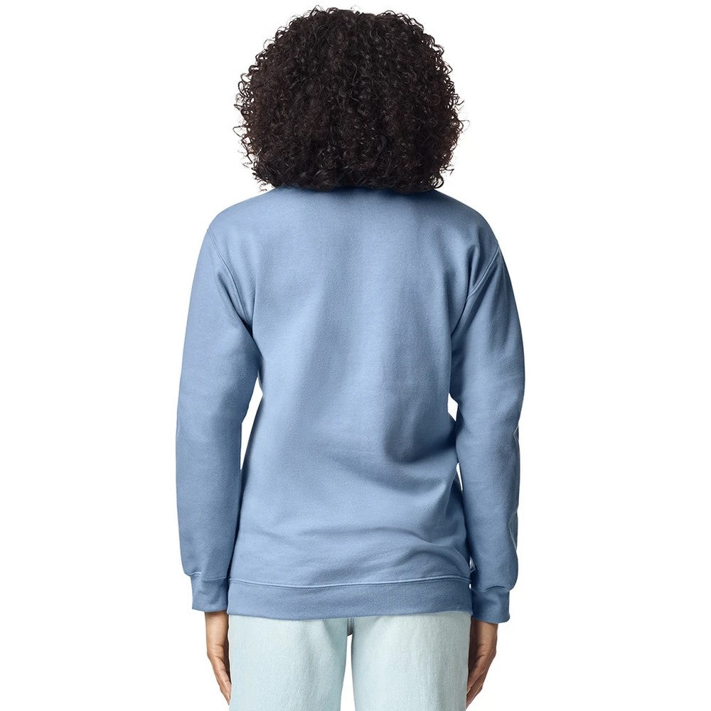 Stone Blue - Back - Gildan Unisex Adult Softstyle Midweight Quarter Zip Sweatshirt