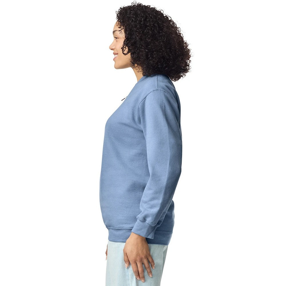 Stone Blue - Side - Gildan Unisex Adult Softstyle Midweight Quarter Zip Sweatshirt