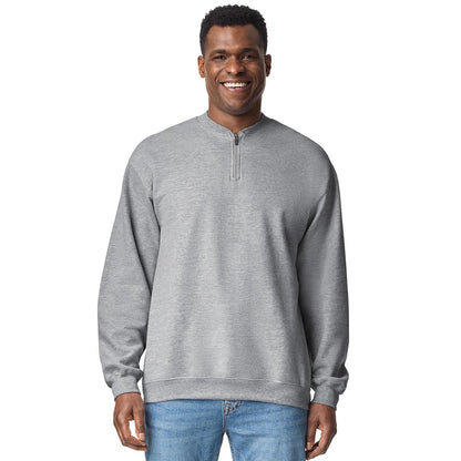 Sport Grey - Lifestyle - Gildan Unisex Adult Softstyle Midweight Quarter Zip Sweatshirt