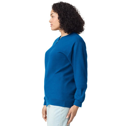 Royal Blue - Side - Gildan Unisex Adult Softstyle Midweight Quarter Zip Sweatshirt