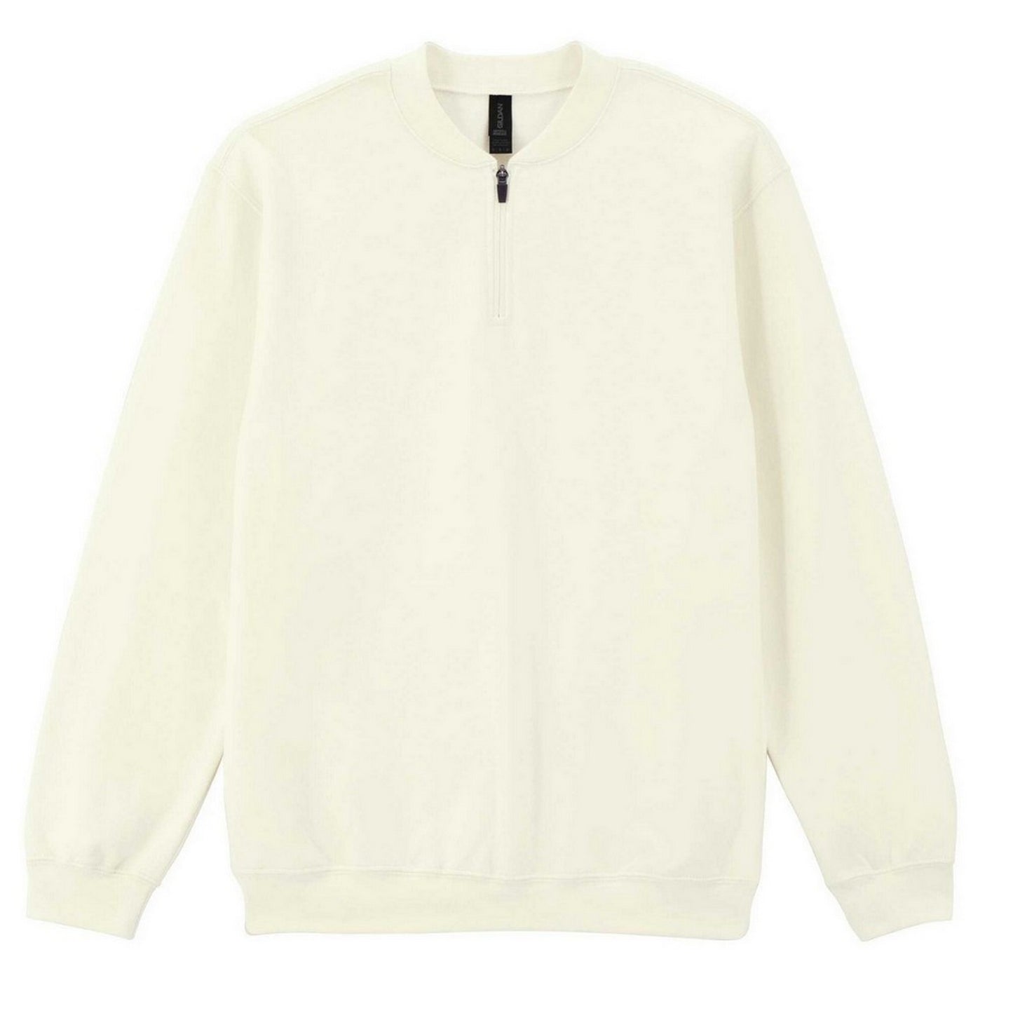 Off White - Front - Gildan Unisex Adult Softstyle Midweight Quarter Zip Sweatshirt