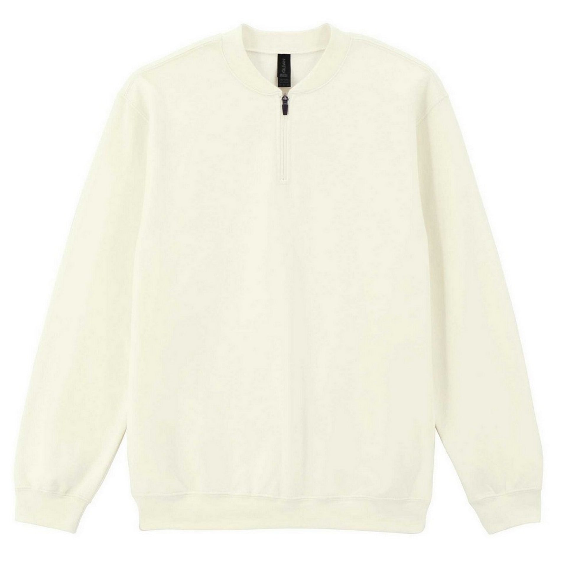 Off White - Front - Gildan Unisex Adult Softstyle Midweight Quarter Zip Sweatshirt