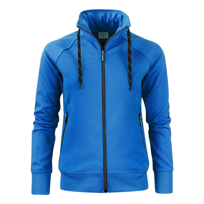 Ocean Blue - Front - Printer Womens-Ladies Jog Sweat Jacket