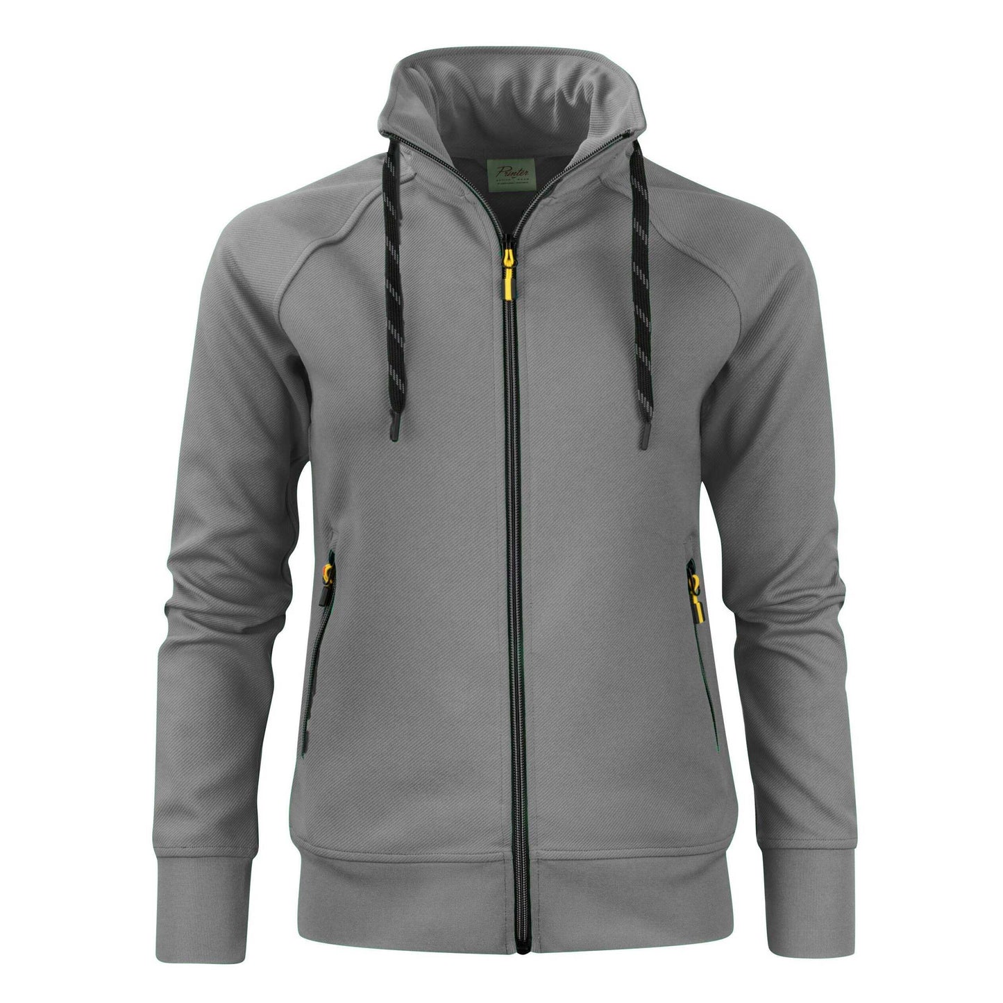 Steel Grey - Front - Printer Womens-Ladies Jog Sweat Jacket