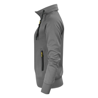 Steel Grey - Side - Printer Womens-Ladies Jog Sweat Jacket