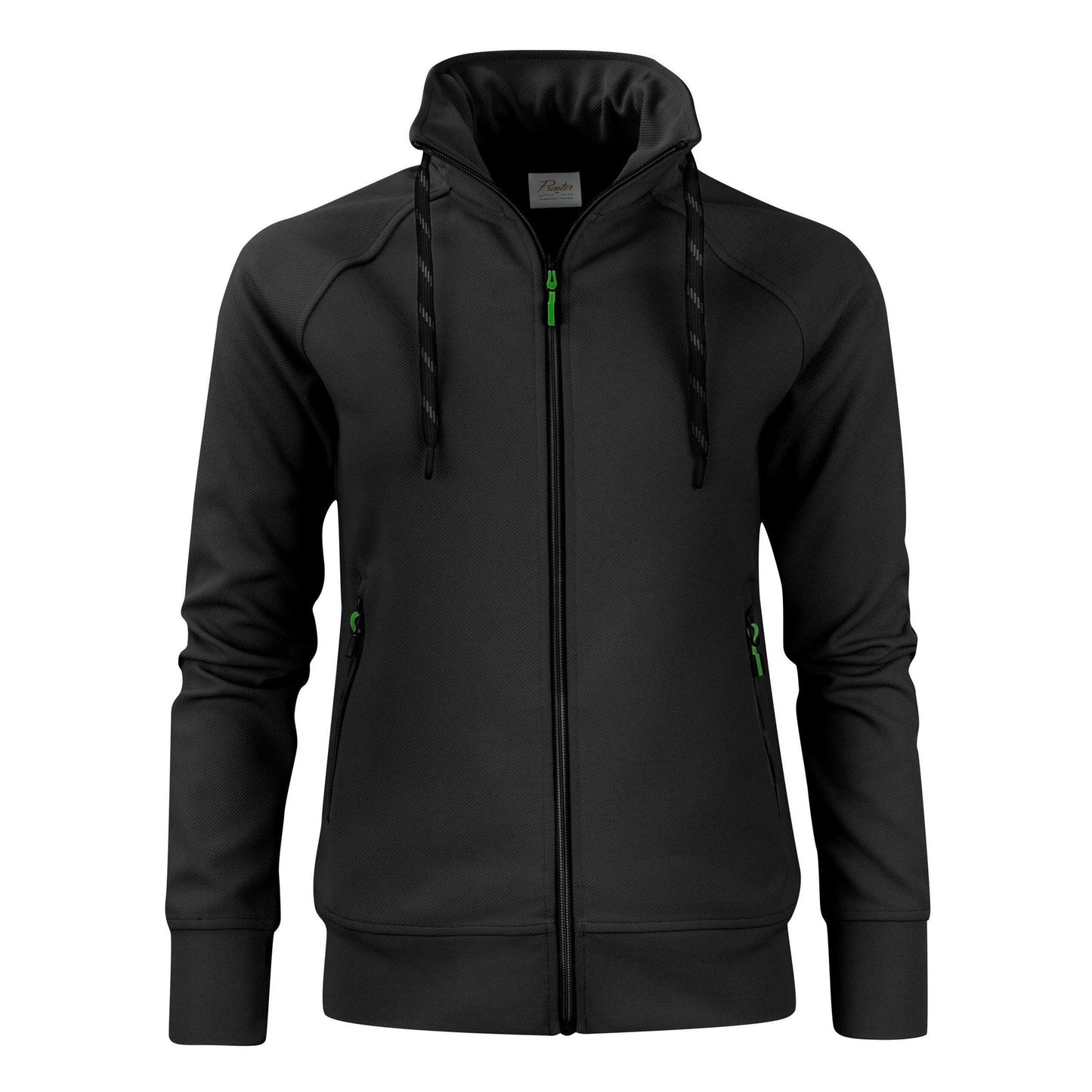 Black - Front - Printer Womens-Ladies Jog Sweat Jacket