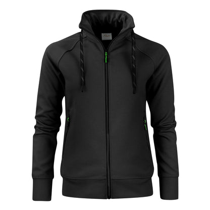 Black - Front - Printer Womens-Ladies Jog Sweat Jacket
