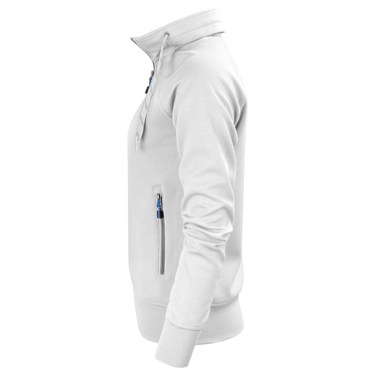White - Side - Printer Womens-Ladies Jog Sweat Jacket