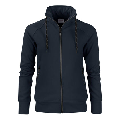 Dark Navy - Front - Printer Womens-Ladies Jog Sweat Jacket