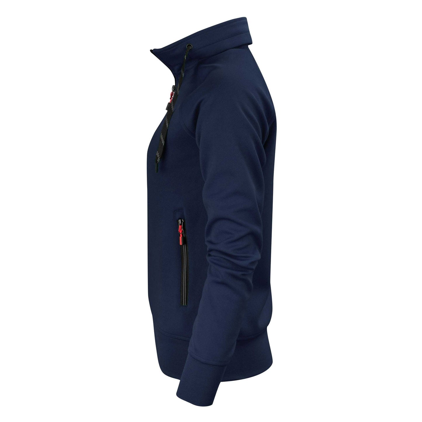 Navy - Side - Printer Womens-Ladies Jog Sweat Jacket