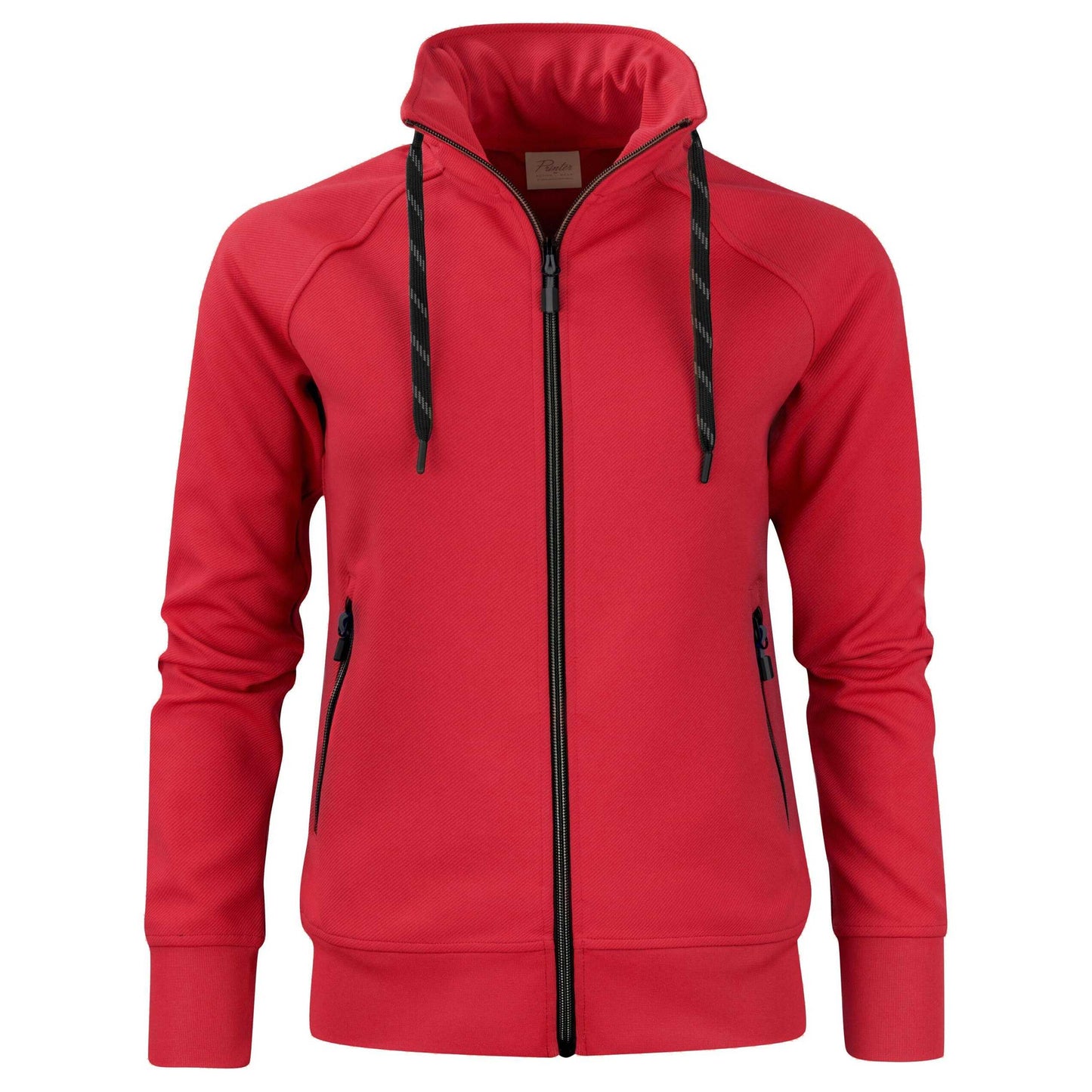 Red - Front - Printer Womens-Ladies Jog Sweat Jacket