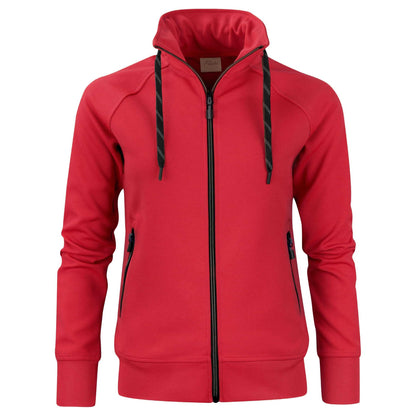 Red - Front - Printer Womens-Ladies Jog Sweat Jacket