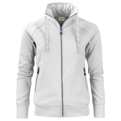 White - Front - Printer Womens-Ladies Jog Sweat Jacket
