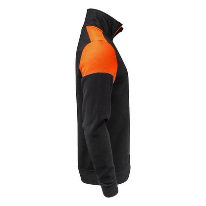 Black-Orange - Lifestyle - Printer PRIME Mens Contrast Half Zip Sweatshirt
