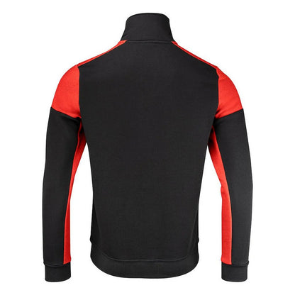 Black-Red - Back - Printer PRIME Mens Contrast Half Zip Sweatshirt
