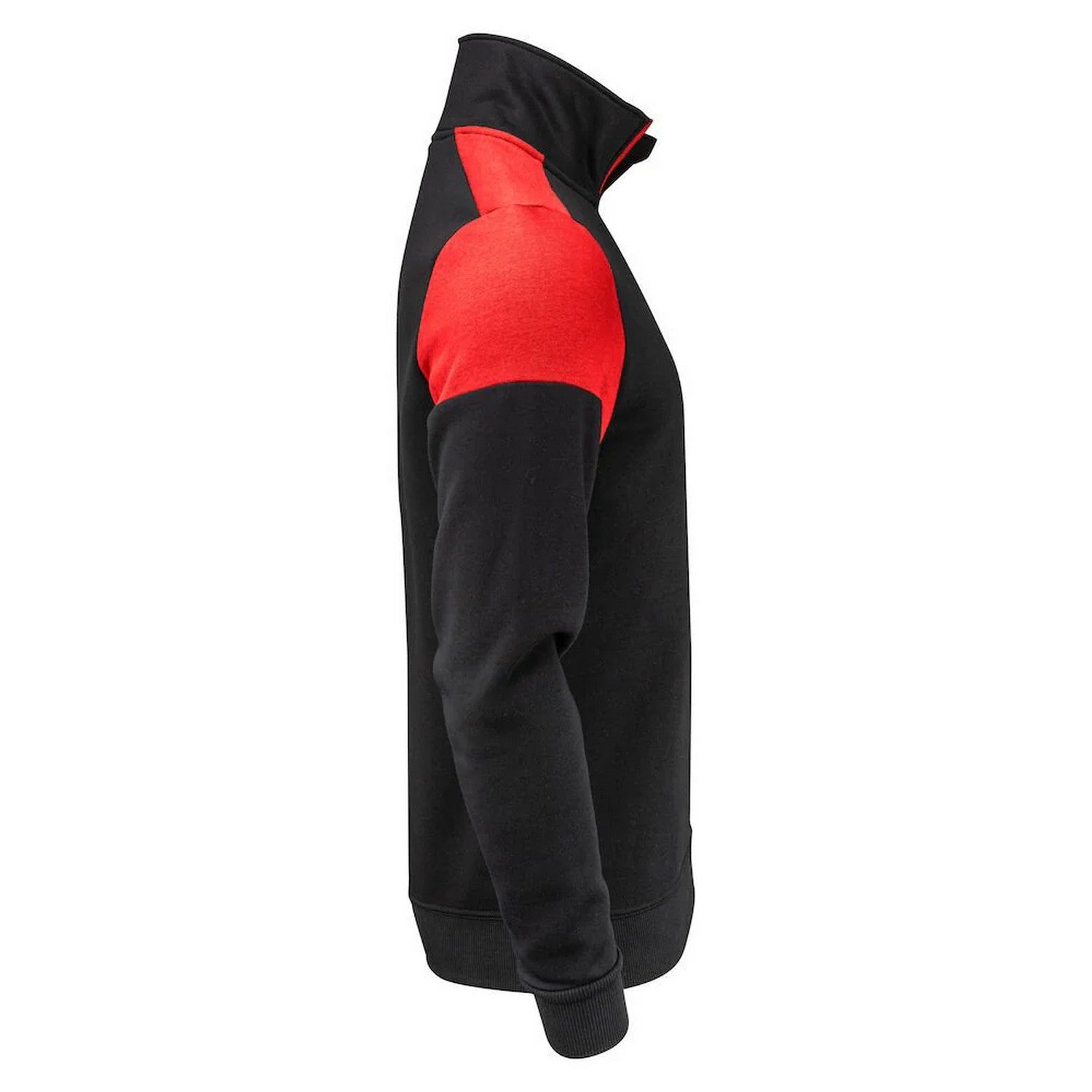Black-Red - Lifestyle - Printer PRIME Mens Contrast Half Zip Sweatshirt
