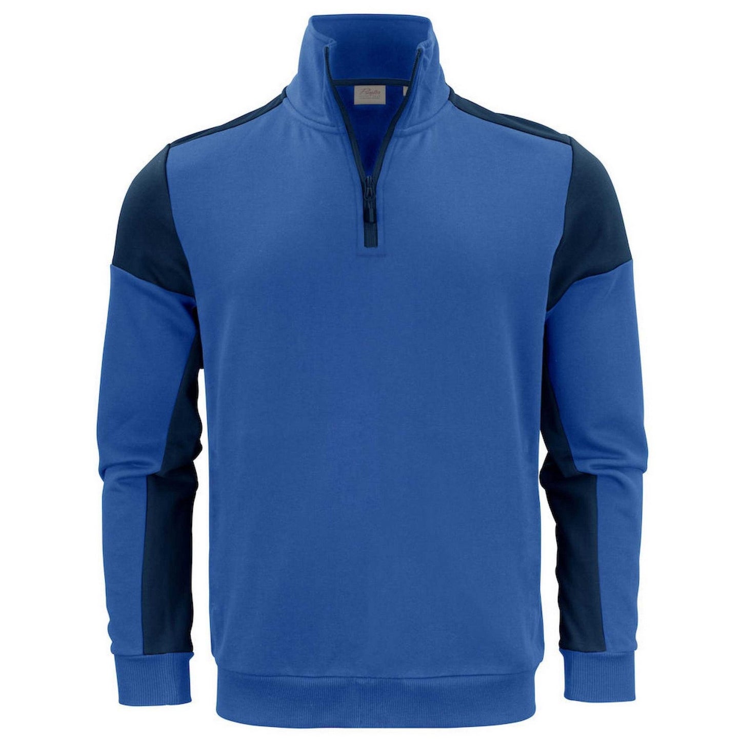 Cobalt-Navy - Front - Printer PRIME Mens Contrast Half Zip Sweatshirt