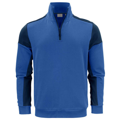 Cobalt-Navy - Front - Printer PRIME Mens Contrast Half Zip Sweatshirt