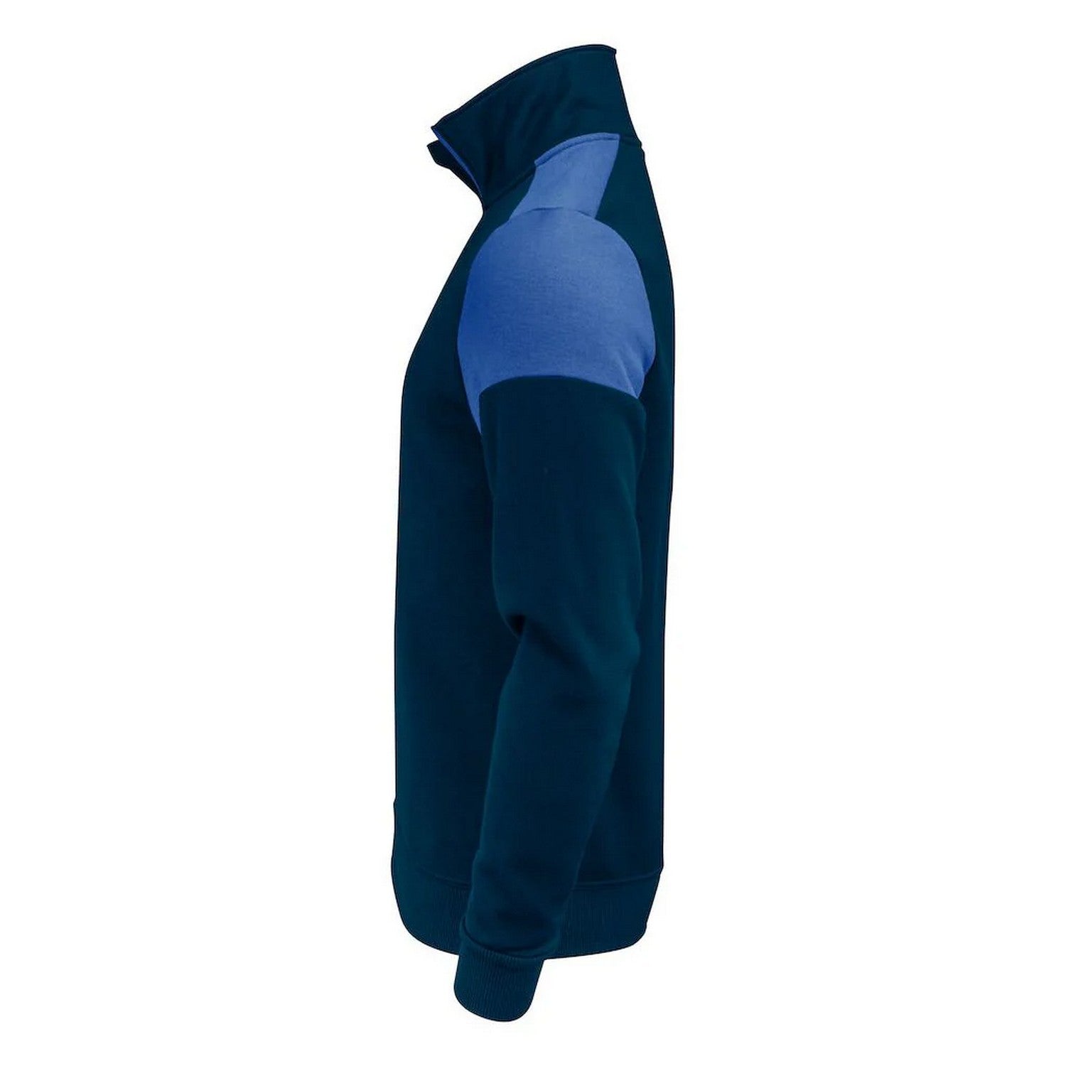 Navy-Cobalt - Side - Printer PRIME Mens Contrast Half Zip Sweatshirt