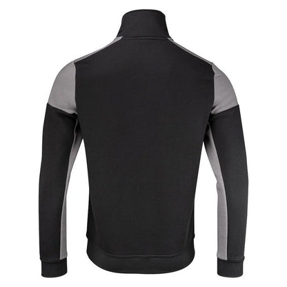 Black-Anthracite - Back - Printer PRIME Mens Contrast Half Zip Sweatshirt