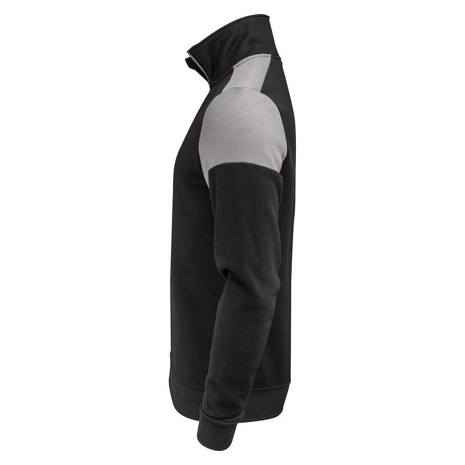 Black-Anthracite - Side - Printer PRIME Mens Contrast Half Zip Sweatshirt