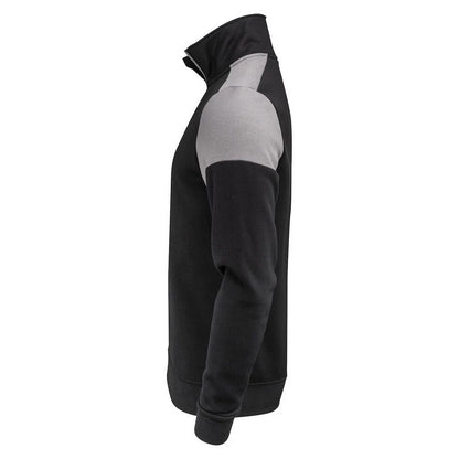 Black-Anthracite - Side - Printer PRIME Mens Contrast Half Zip Sweatshirt