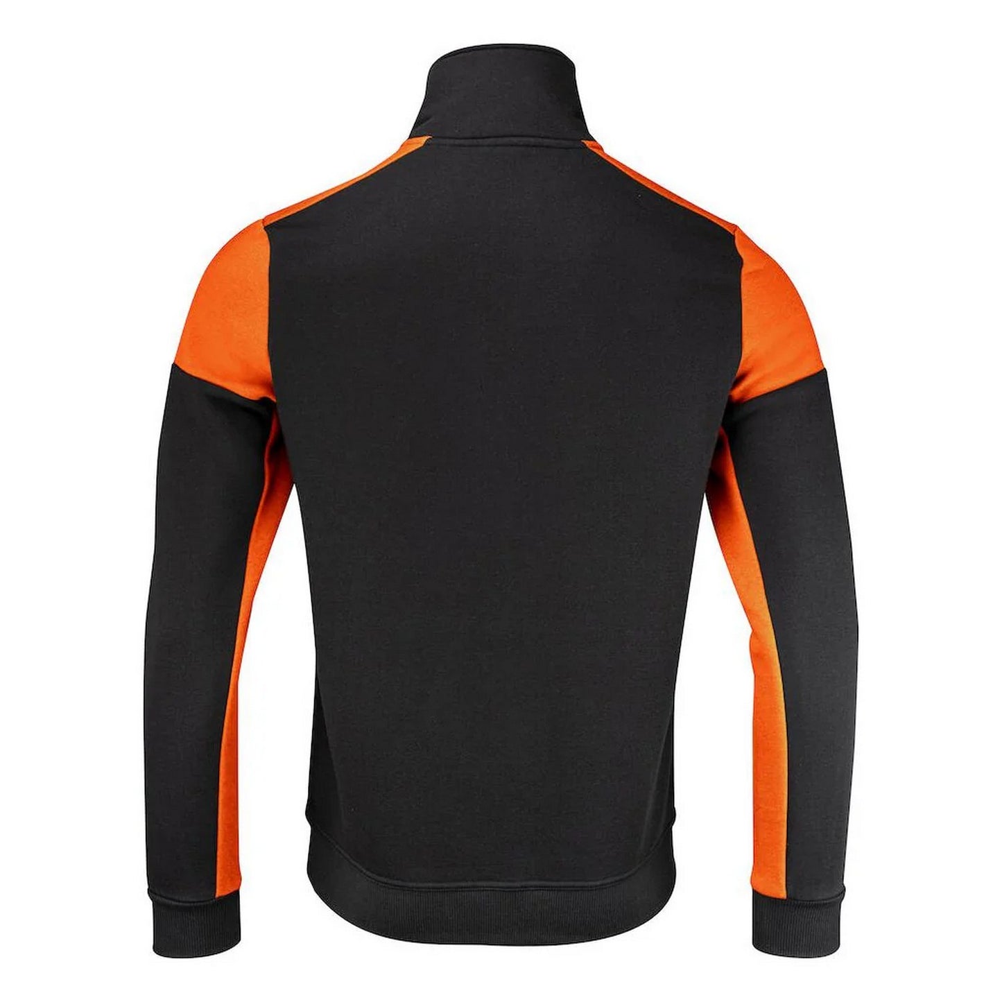 Black-Orange - Back - Printer PRIME Mens Contrast Half Zip Sweatshirt