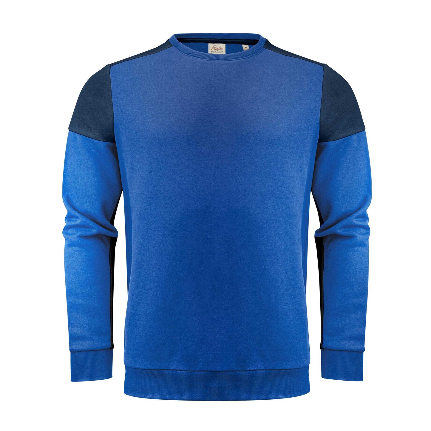 Cobalt-Navy - Front - Printer PRIME Mens Contrast Crew Neck Sweatshirt