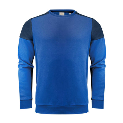 Cobalt-Navy - Front - Printer PRIME Mens Contrast Crew Neck Sweatshirt