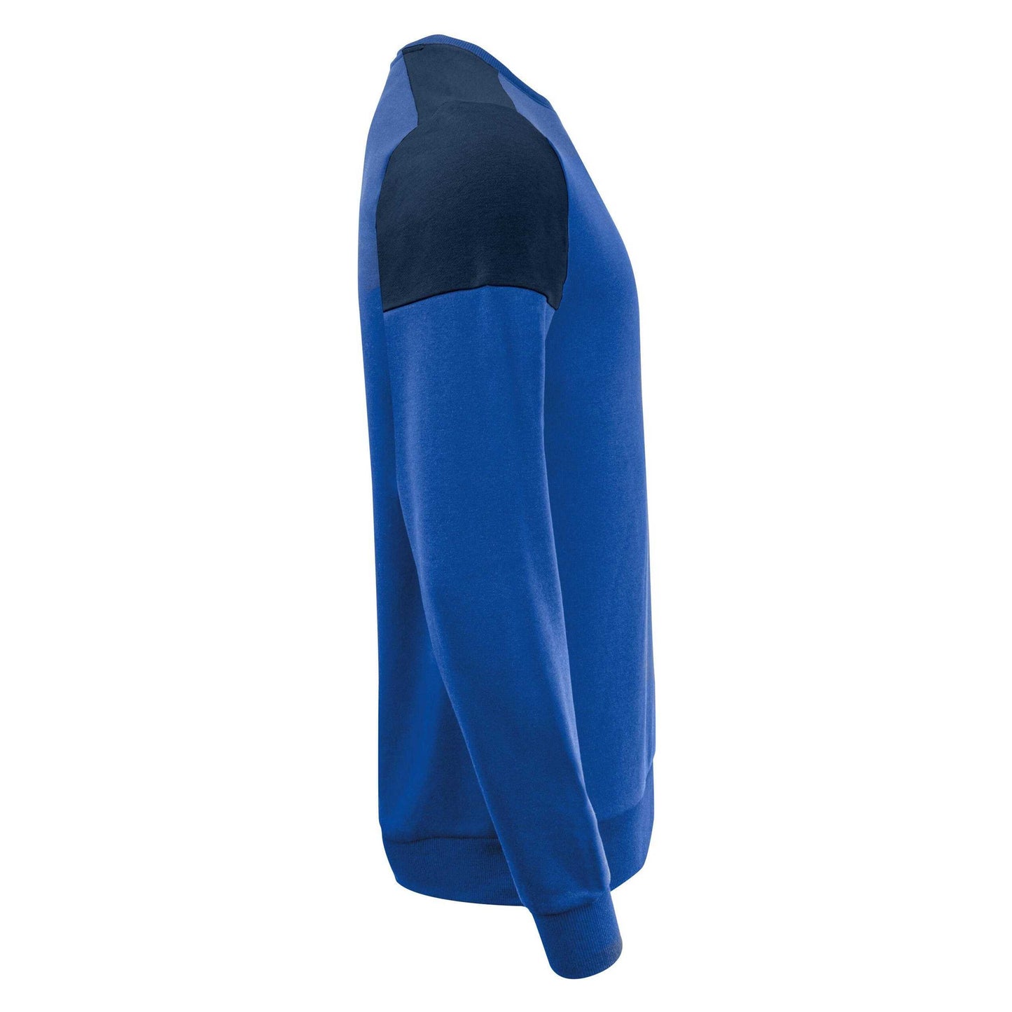 Cobalt-Navy - Side - Printer PRIME Mens Contrast Crew Neck Sweatshirt