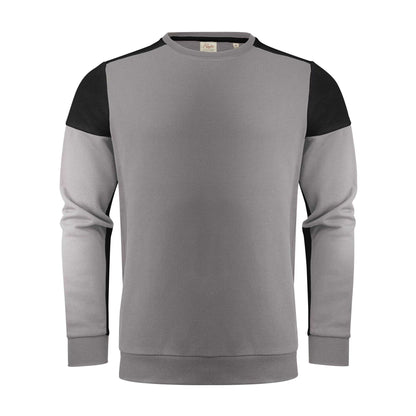 Anthracite-Black - Front - Printer PRIME Mens Contrast Crew Neck Sweatshirt