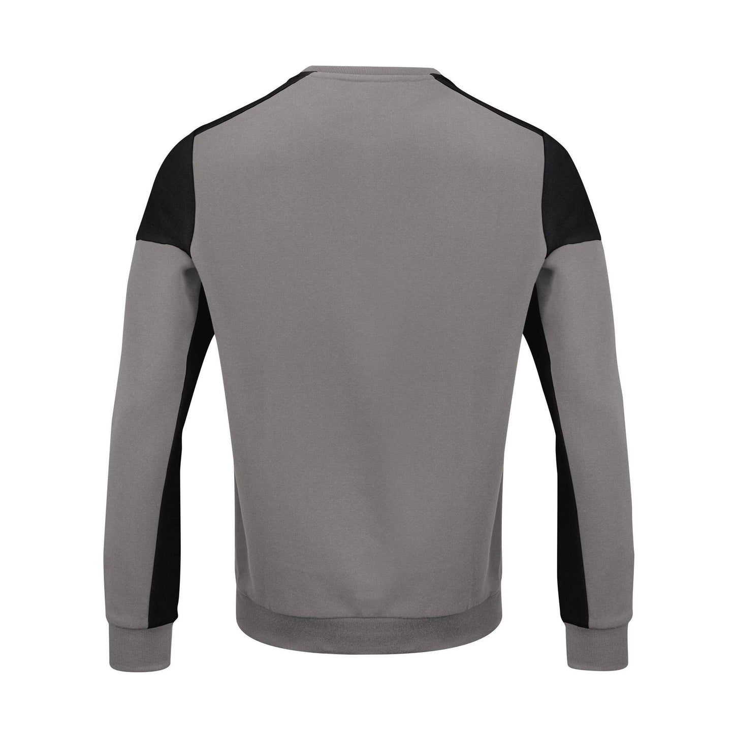 Anthracite-Black - Back - Printer PRIME Mens Contrast Crew Neck Sweatshirt
