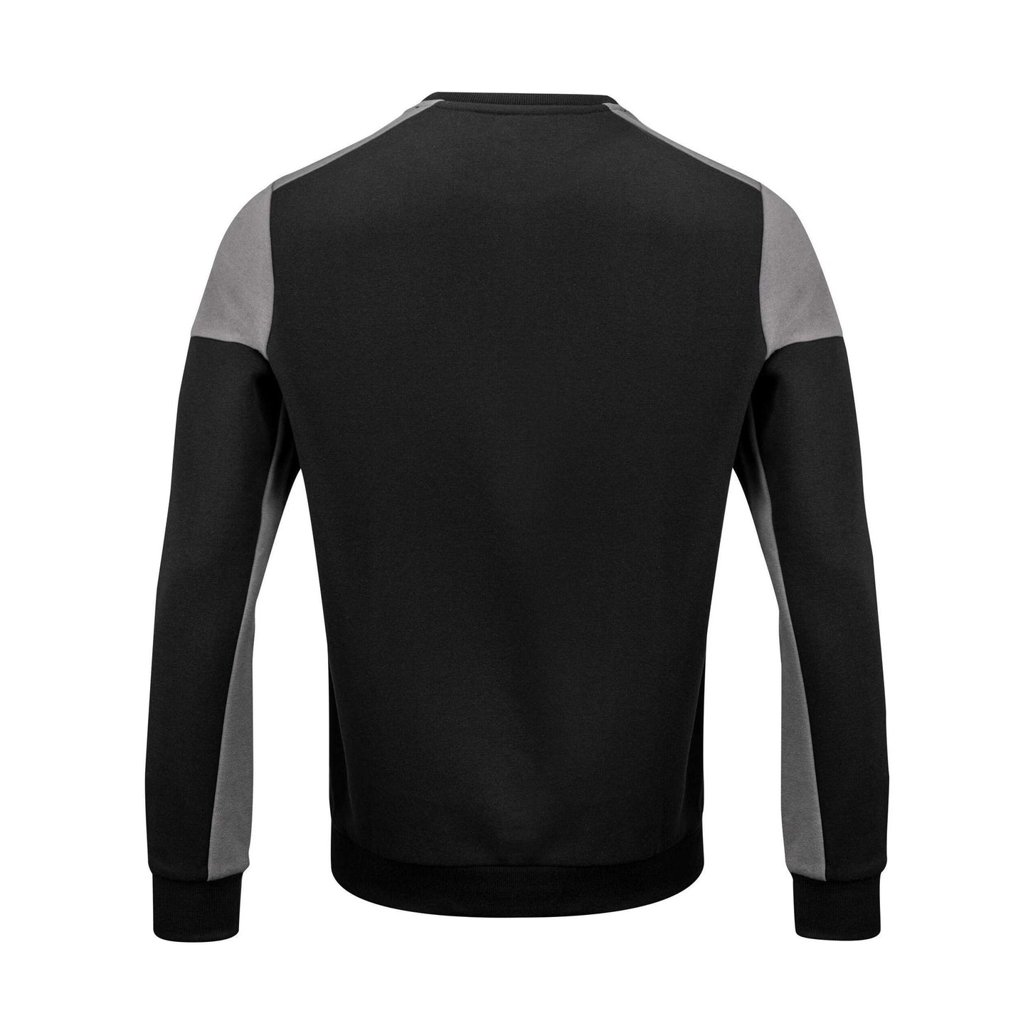 Black-Anthracite - Back - Printer PRIME Mens Contrast Crew Neck Sweatshirt