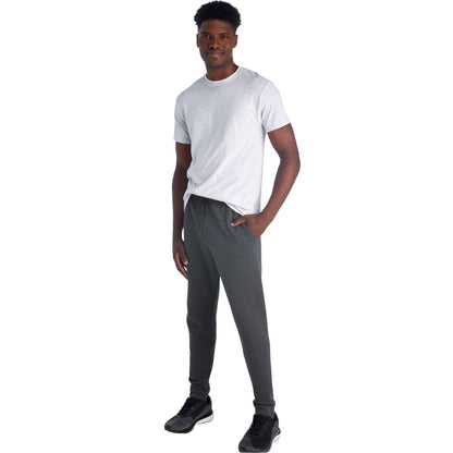 Black Heather - Front - Jerzees Unisex Adult Nublend Pocket Jogging Bottoms