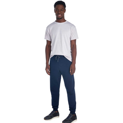 Navy Blue - Front - Jerzees Unisex Adult Nublend Pocket Jogging Bottoms