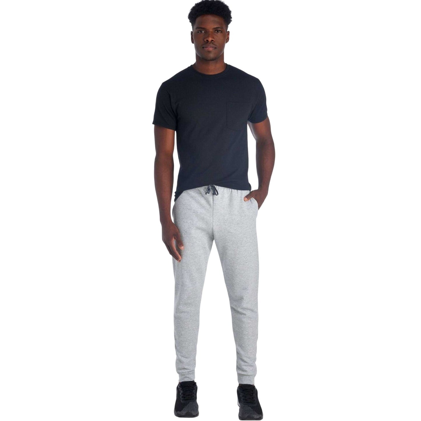 Athletic Heather - Front - Jerzees Unisex Adult Nublend Pocket Jogging Bottoms