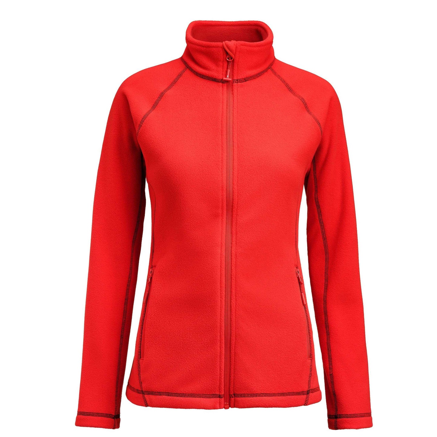 Red - Front - James Harvest Womens-Ladies Zion Fleece Jacket