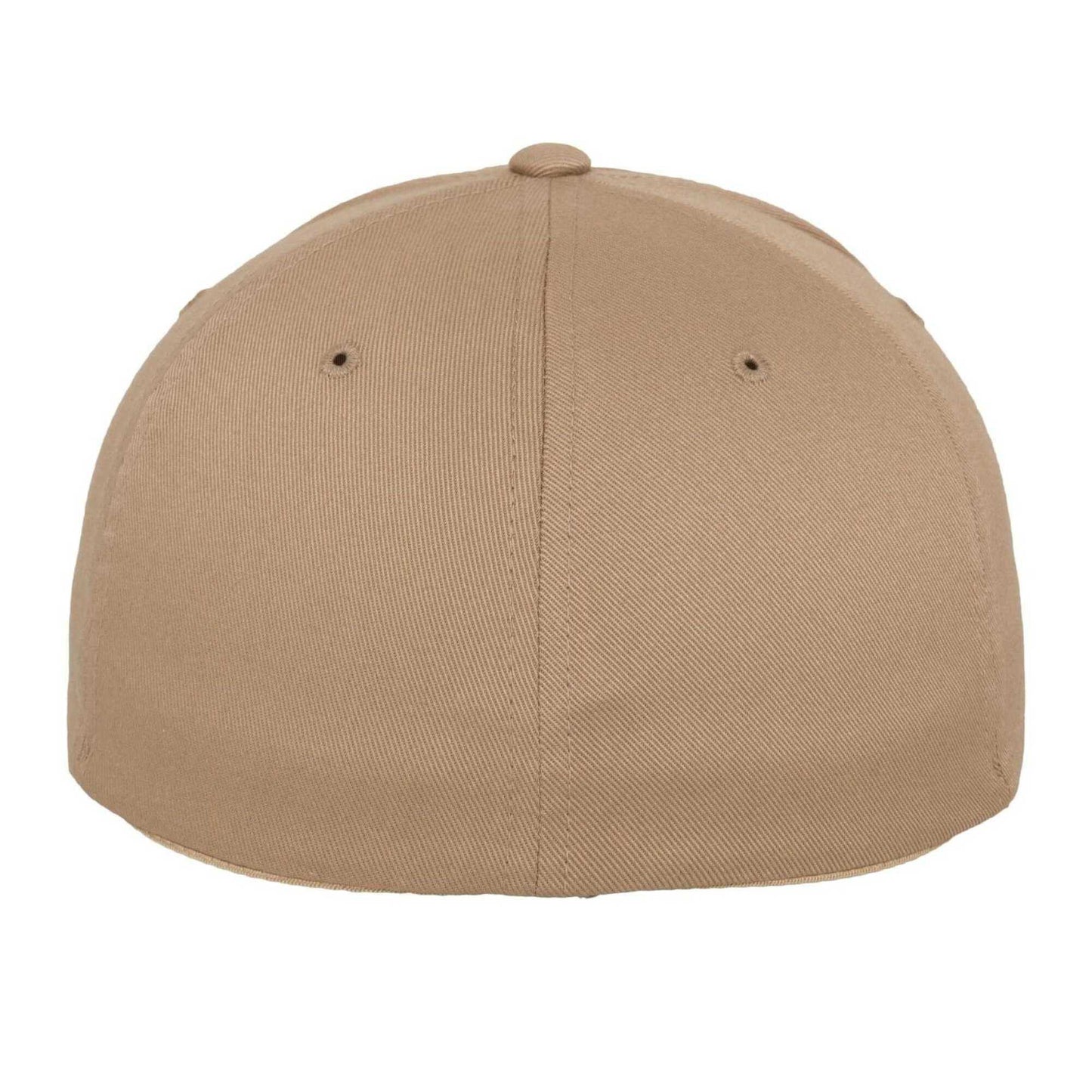 Khaki Brown - Back - Flexfit Unisex Adult Wooly Combed Baseball Cap