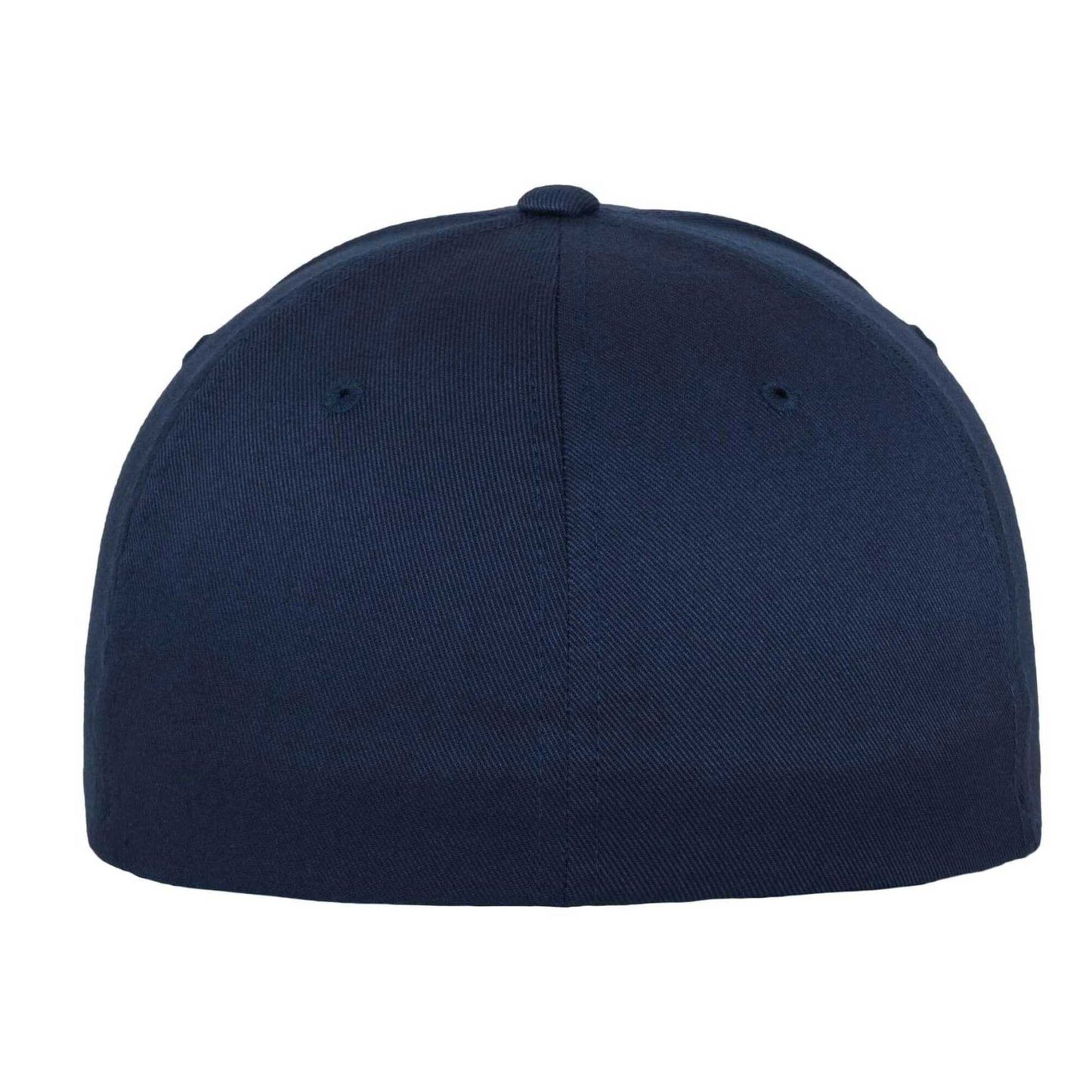 Navy - Back - Flexfit Unisex Adult Wooly Combed Baseball Cap