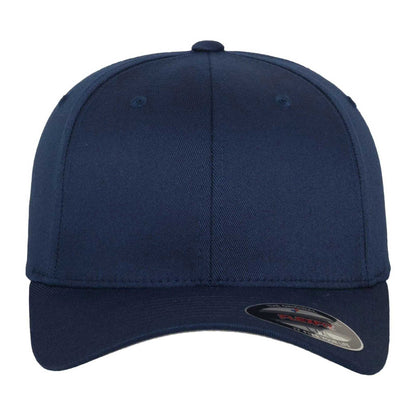 Navy - Side - Flexfit Unisex Adult Wooly Combed Baseball Cap