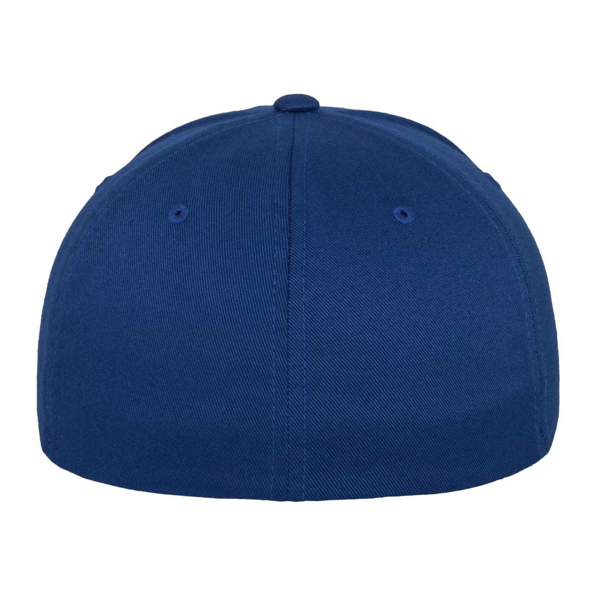Royal Blue - Back - Flexfit Unisex Adult Wooly Combed Baseball Cap