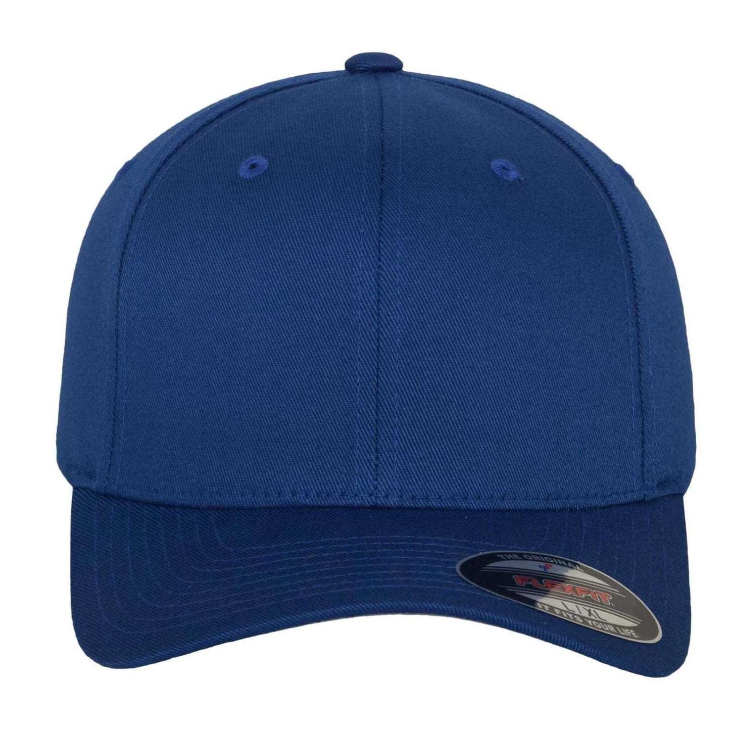 Royal Blue - Side - Flexfit Unisex Adult Wooly Combed Baseball Cap