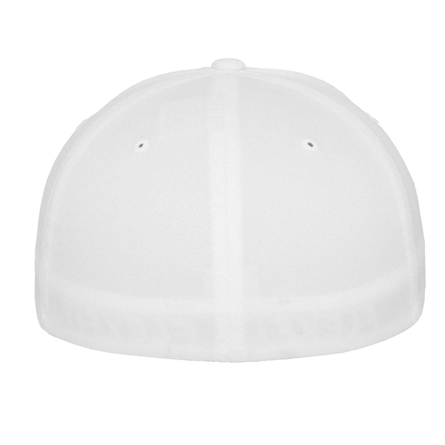 White - Back - Flexfit Unisex Adult Wooly Combed Baseball Cap