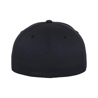 Dark Navy - Back - Flexfit Unisex Adult Wooly Combed Baseball Cap